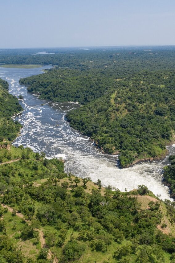 Famous Murchison Falls at Nile River, Uganda