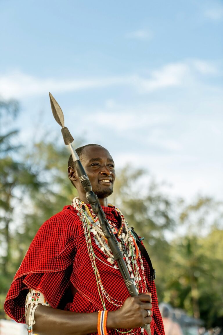 Tribal man in kenya showing culture and dress code